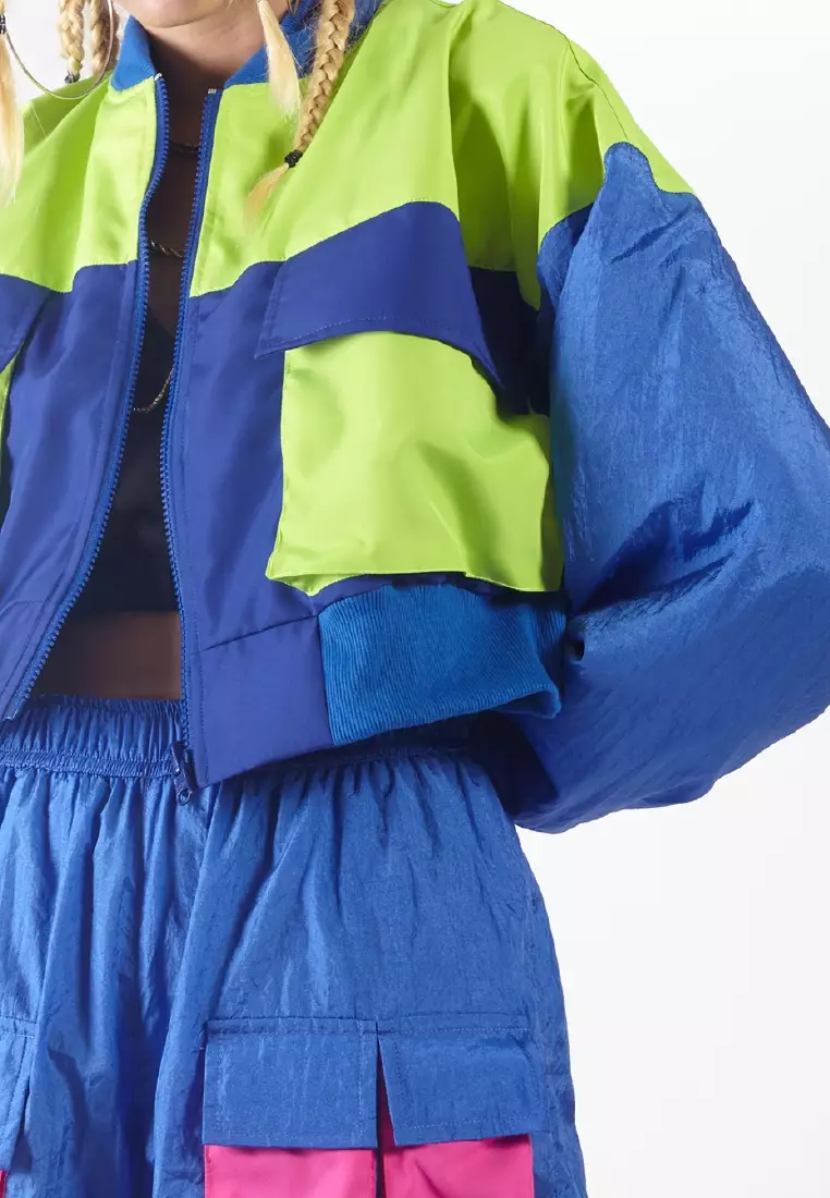 Jual Ocwa Studio OCWA RAFF CROP ELECTRIC BLUE NEON JACKET Original 2023