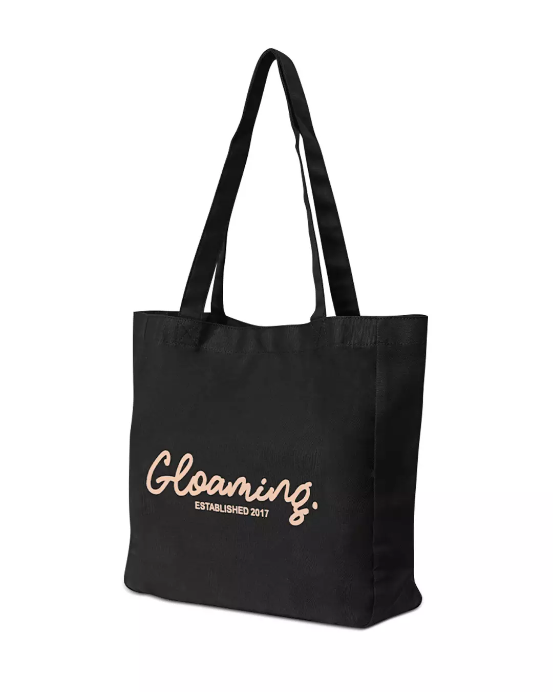 Gloaming Totebag Kanvas Black Resleting Tas Kuliah