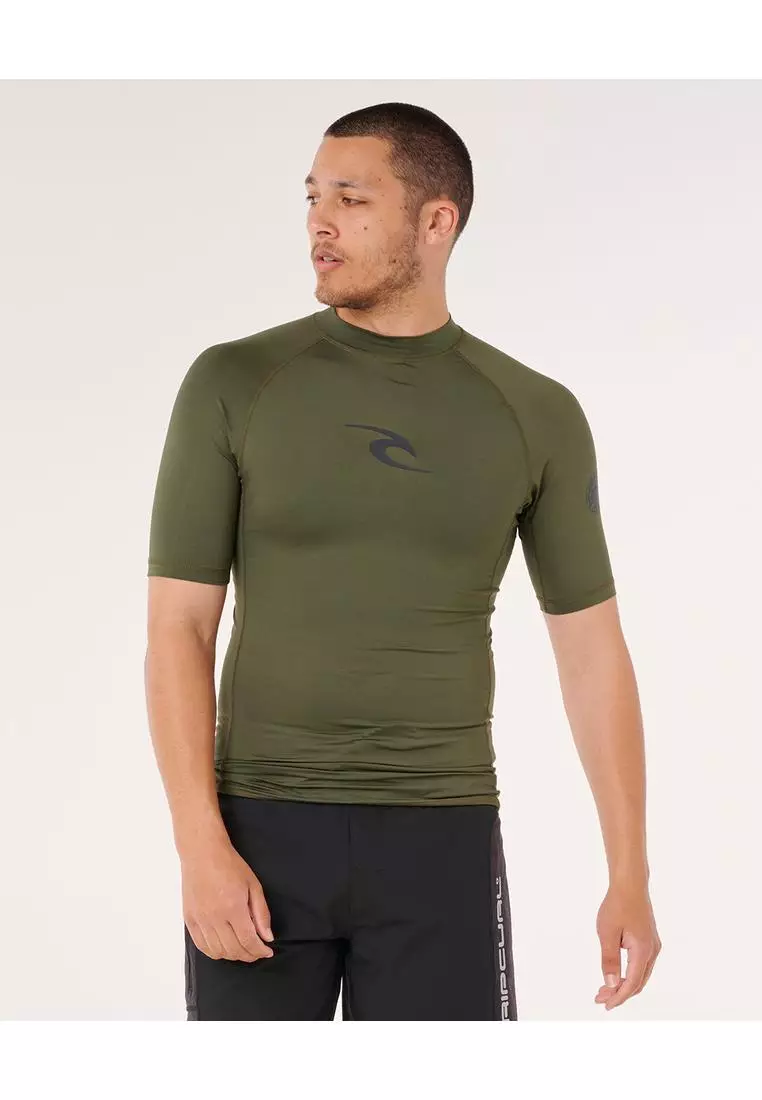 Men Waves Upf Perf S/S 16MMRV-DARK OLIVE
