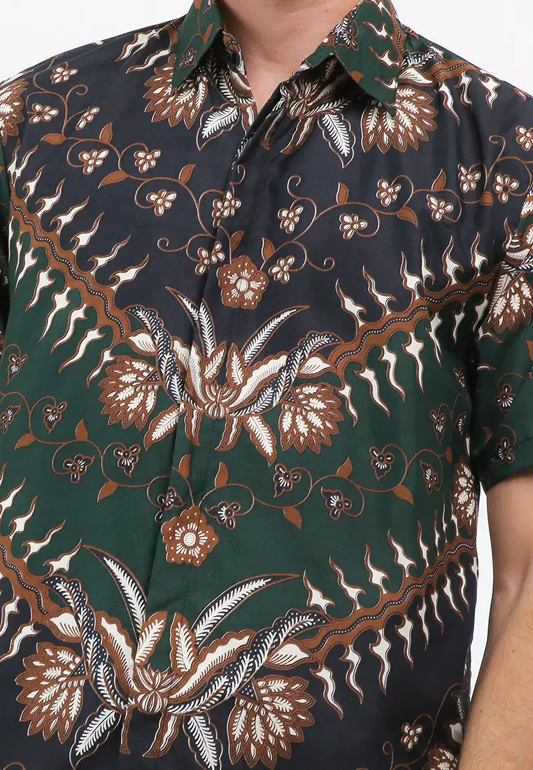 Abhicandra Kemeja Batik Exclusive Premium Pria Casual Modern Lengan Pendek