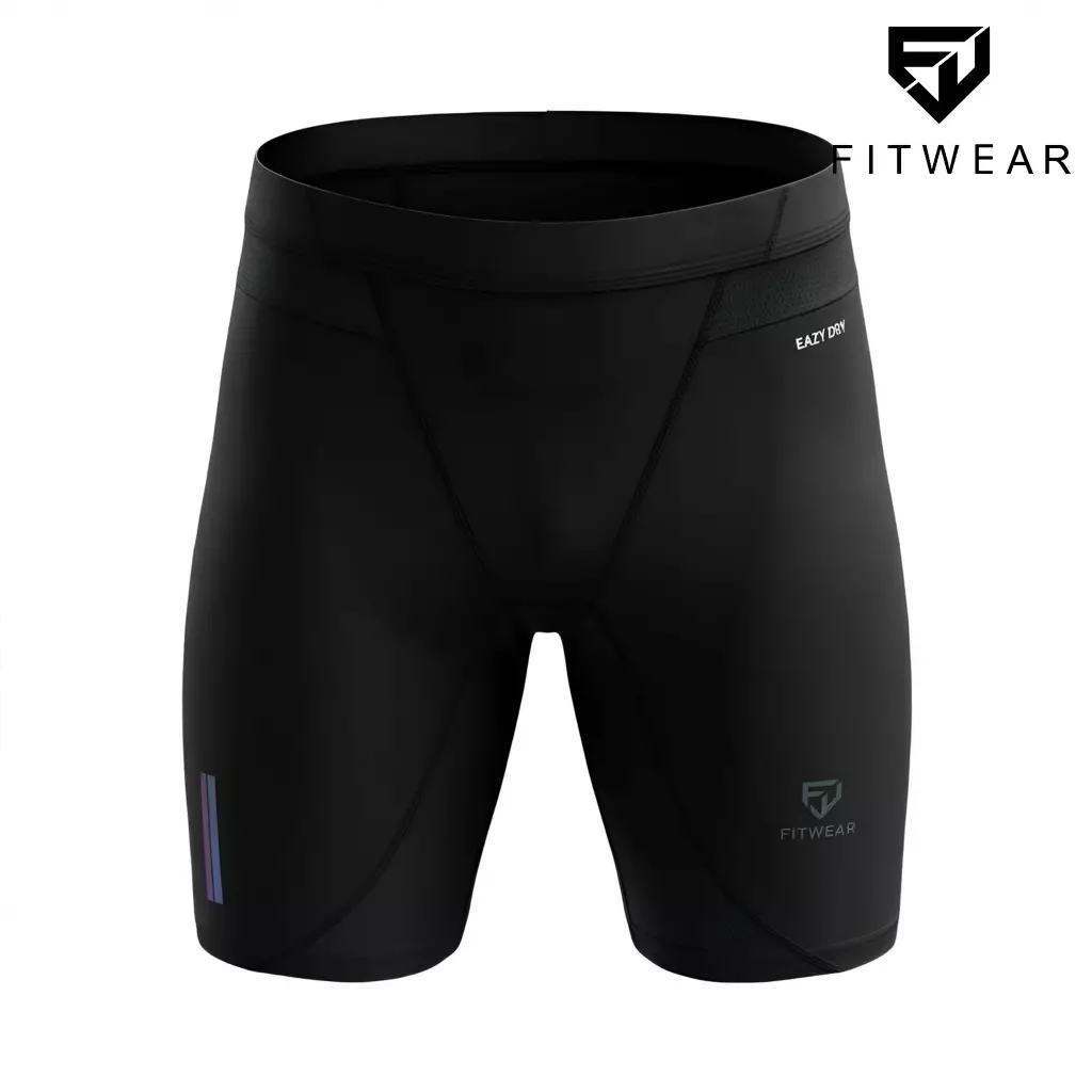Fitwear Celana Baselayer Legging Pendek Lari Sepeda Olahraga Pria GRAYSON EAZY DRY PERFORMANCE - BLACK
