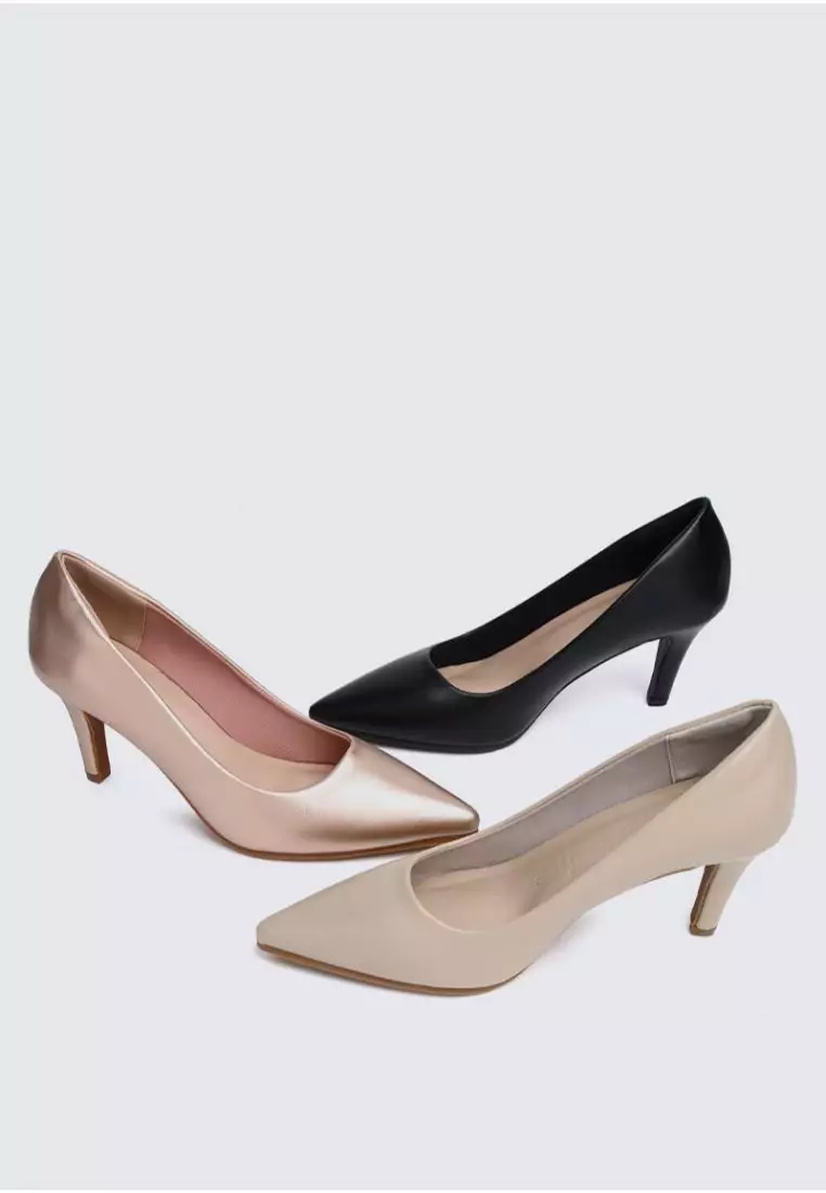 Ashley Comfy Pumps In Rose Gold