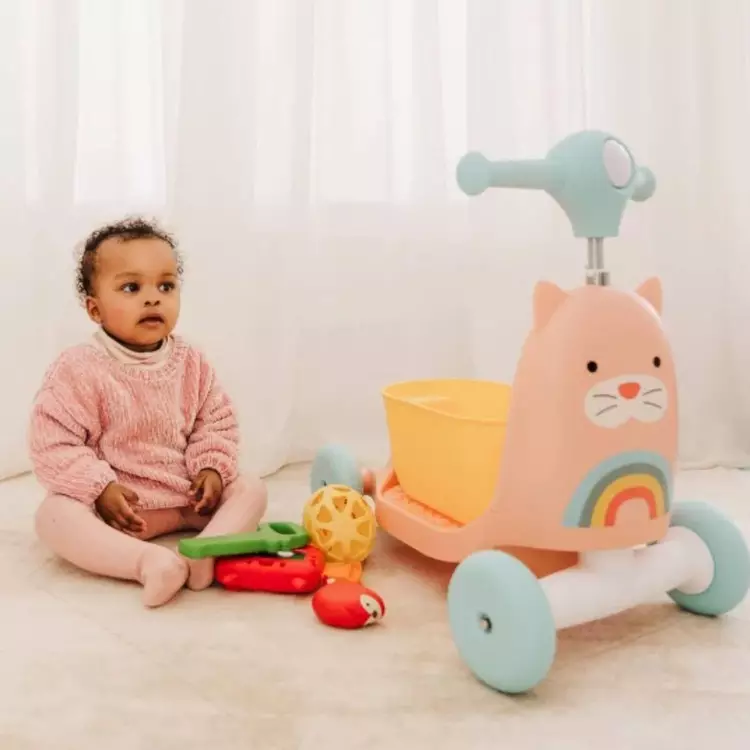 Skip Hop 3in1 Zoo Ride On Toy - Mainan Bunyi Kendaraan Skuter Anak (Cat)