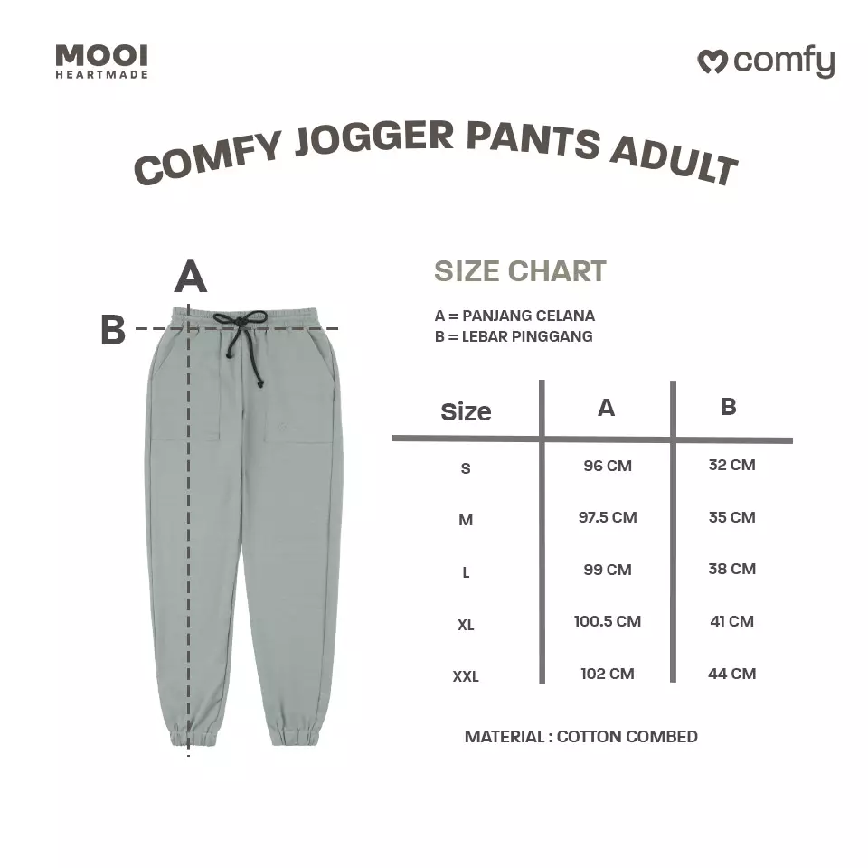 Mooi Celana Jogger Dewasa Comfy Jogger Pocket Adult - Sage Green