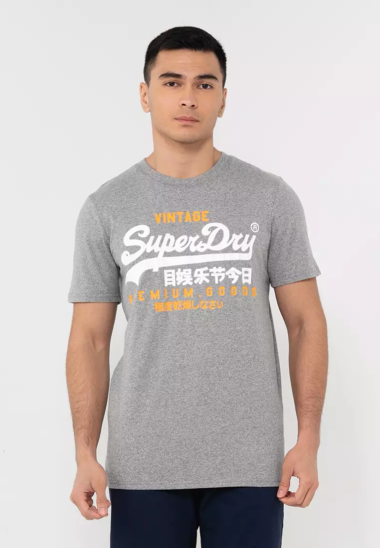 Superdry City Neon Tee T-Shirt Uomo – Maniche Corte, Vestibilità Aderente, Colori Fluorescenti