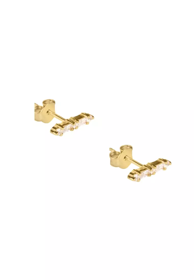 Vermeil Dash Line Stud Earrings