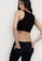 H&M black Ribbed Cropped Top 05DDFAA7732333GS_2