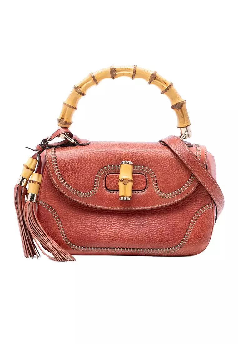 Buy Gucci Pre-Loved Gucci Medium Leather New Bamboo Satchel 2026