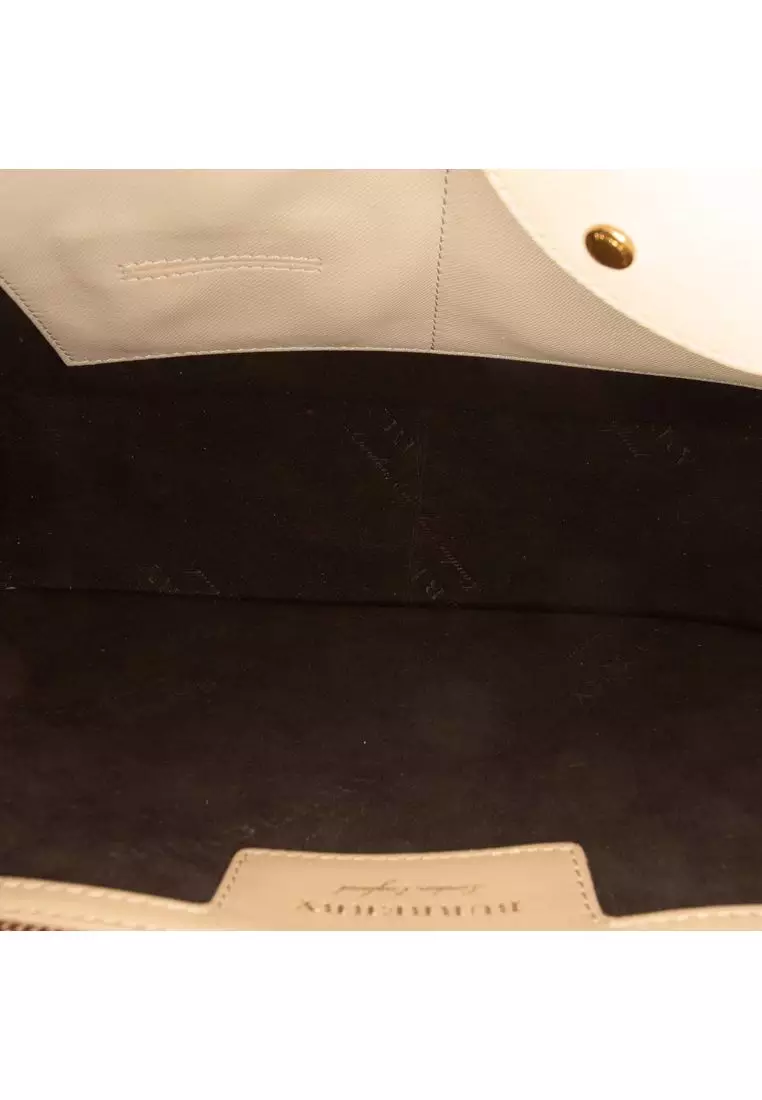 Pre-Loved Burberry Medium Tricolor Trench Calfskin Dk88 Top Handle Bag