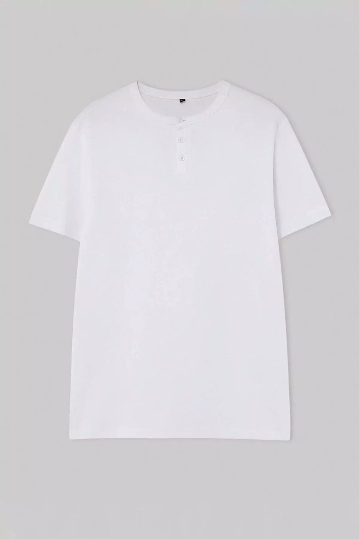 White Regular/Relaxed Fit Buttoned Collar T-Shirt Tmnss26Ts00040