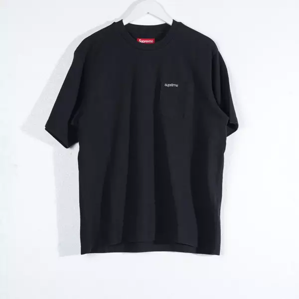 Kaos SUPREME S/S POCKET BLACK TSHIRT 100% ORIGINAL
