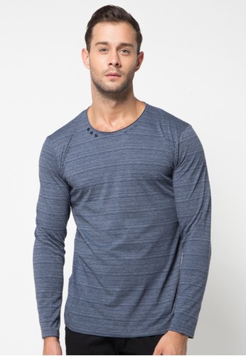 Long Sleeve Tee With Aksen Three Button