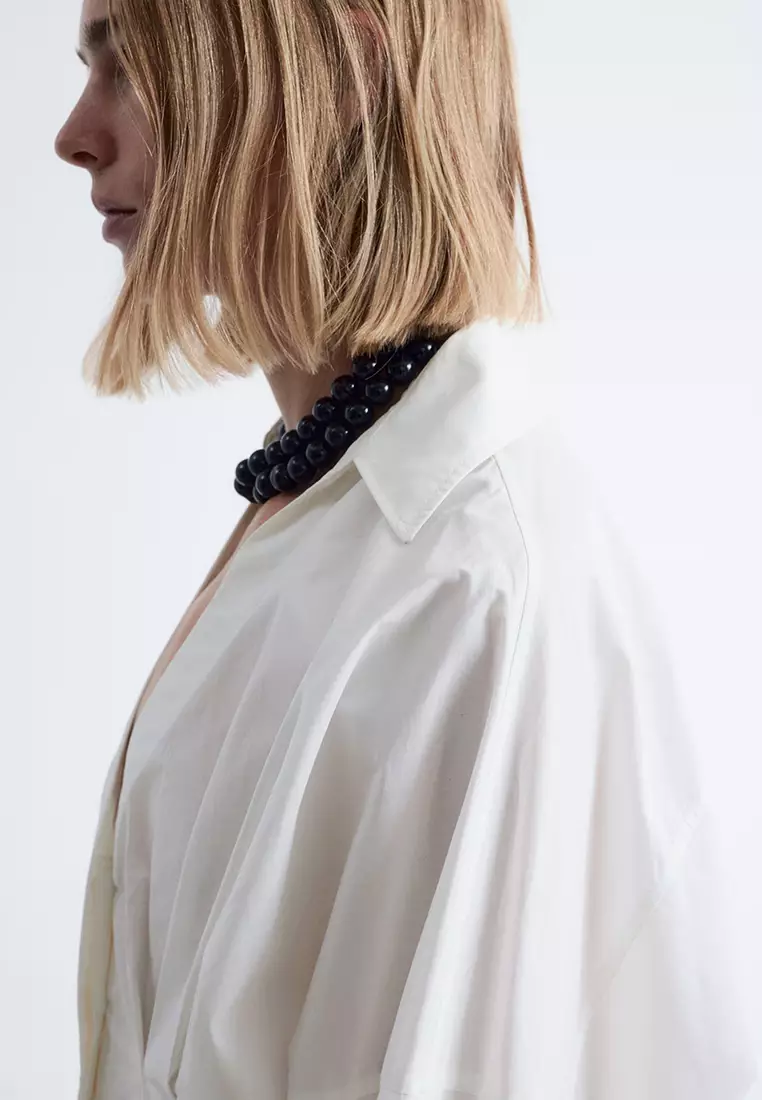 Fitted-Waist Cotton Shirt