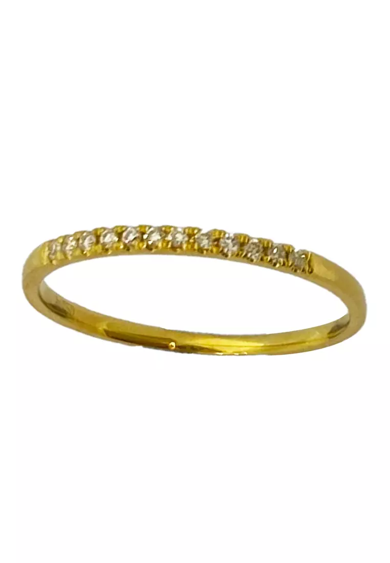 Gold diamond cheap band rings