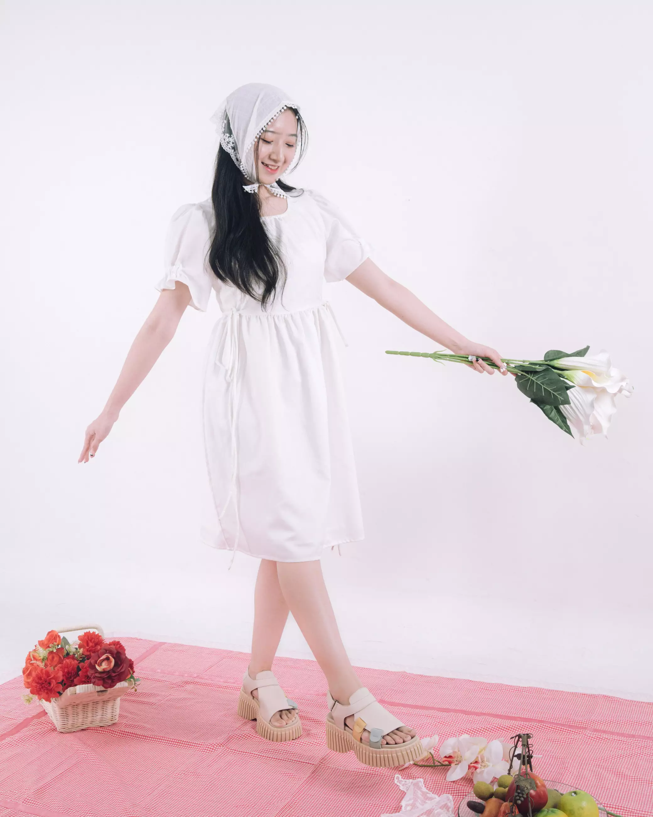 Bailey Platform Sandal in Beige