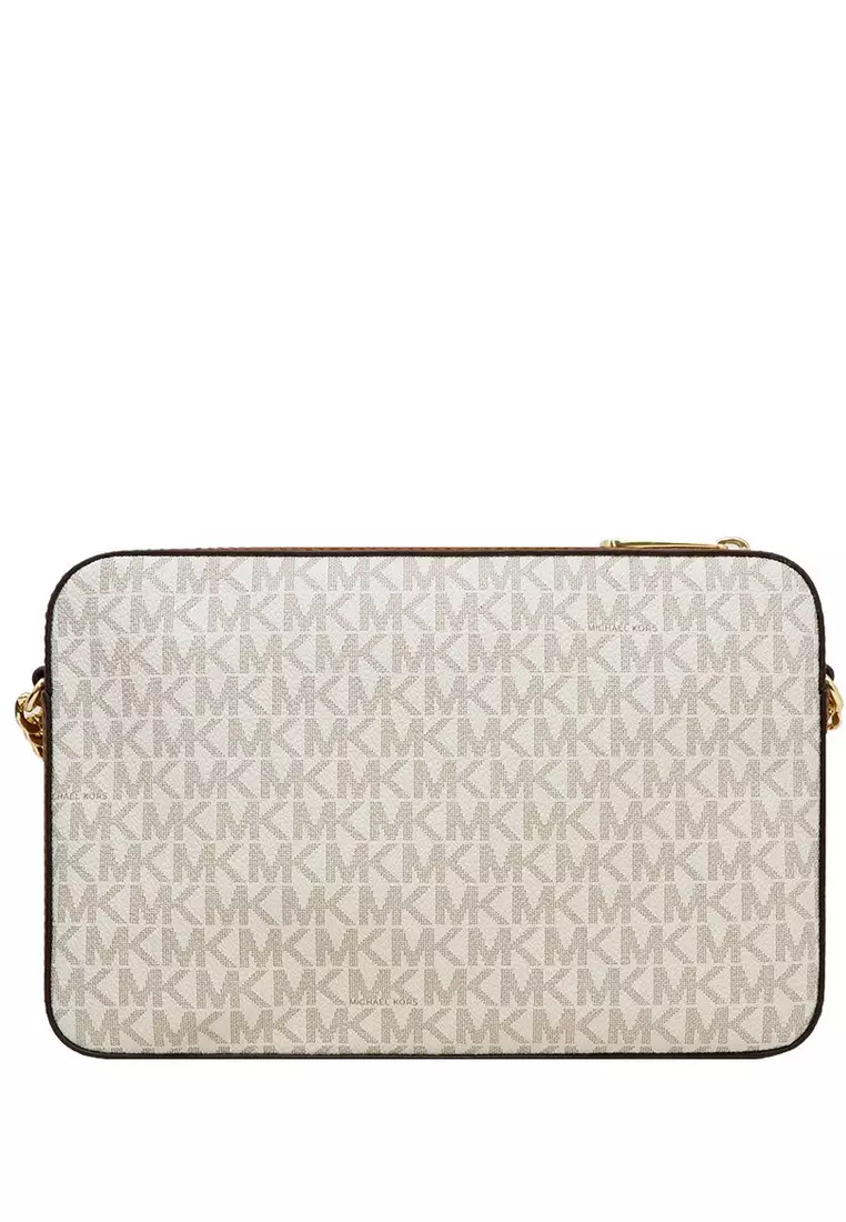 Jet Set Signature Large East West Crossbody - Vanilla