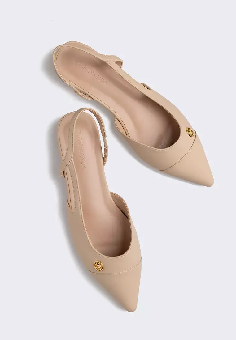 Ria Miranda Nude Siena Slingback Flats