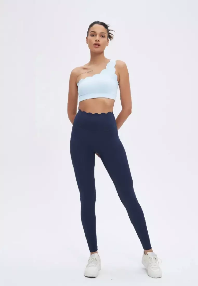 Tiana Scallop High-Waist Leggings – Sculpting Yoga Pants for Women