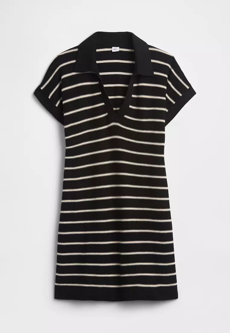 Short Sleeves Sweater Mini Dress