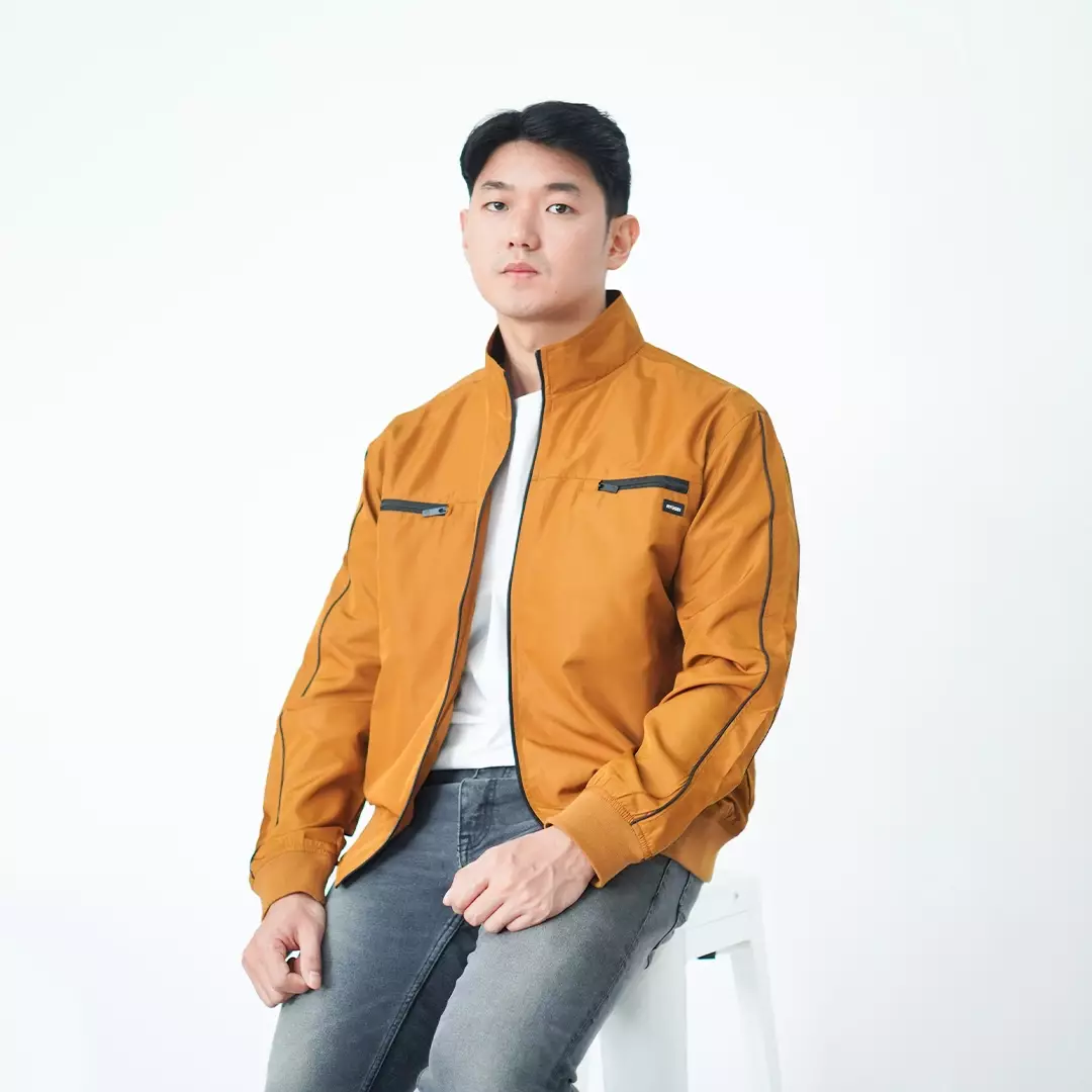 Ryusei Windbreaker Jacket Yoriyuki Mustard - Jaket Parasut