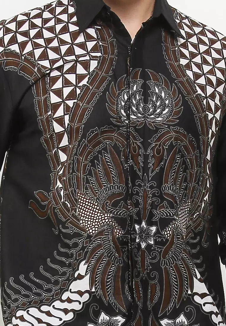 Goldy Kemeja Batik Premium Pria Casual Modern Lengan Panjang