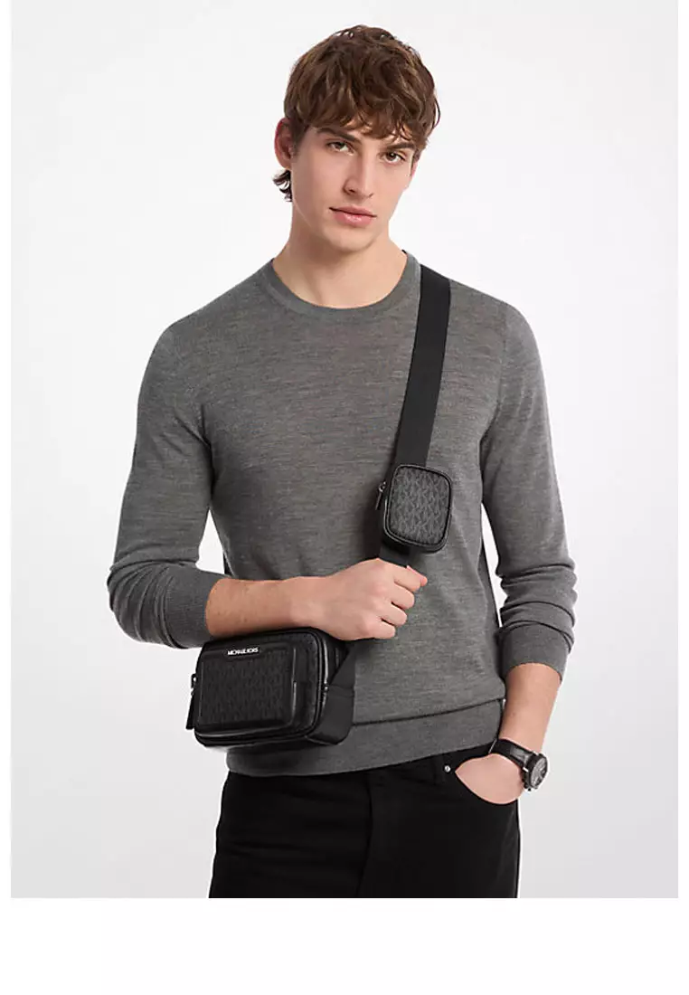 Cooper Signature Logo Camera Crossbody Bag With Pouch