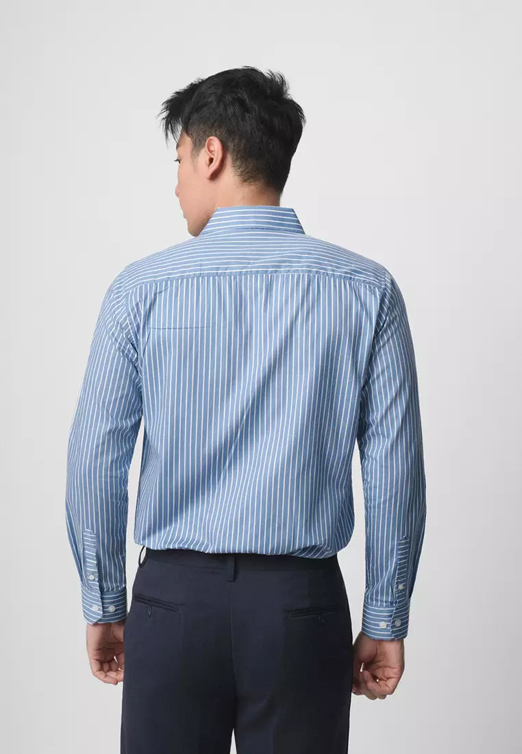 Hugo Stripe Shirt Blue Sky LS