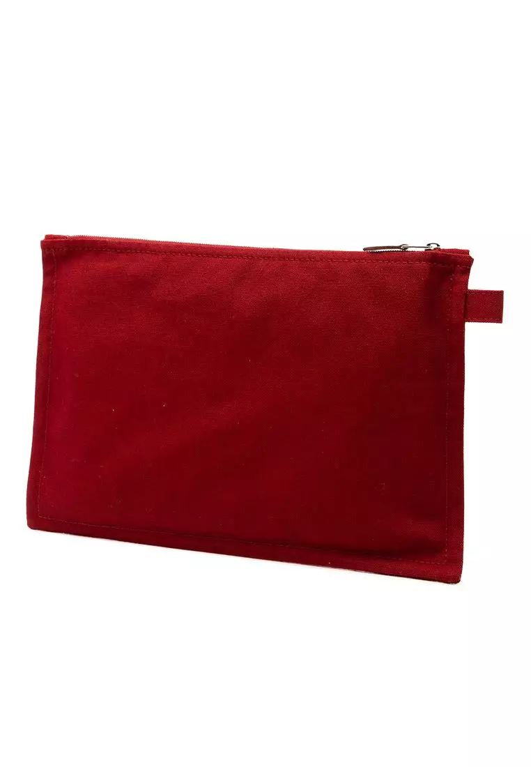Pre-Loved Hermès Toile Bora Bora Pouch Mm