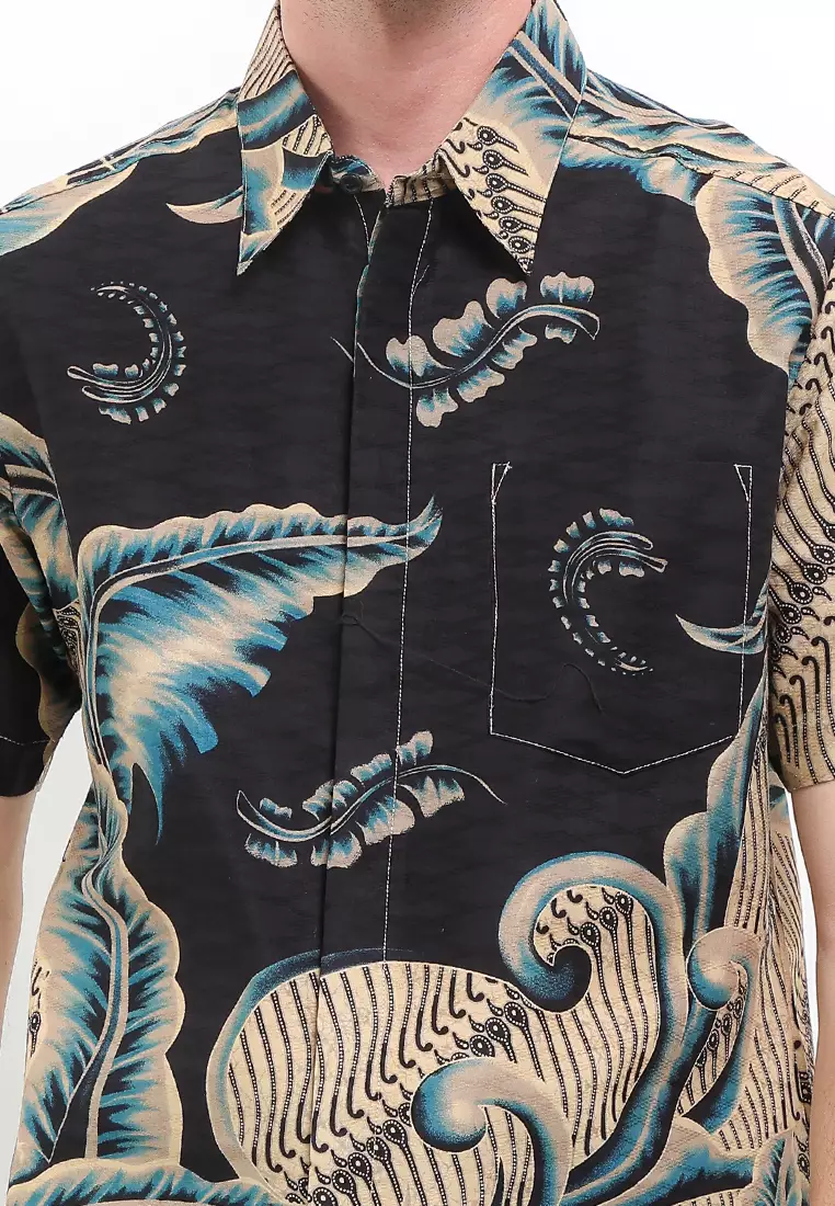 Hem Body Fit Batik Parang Daun