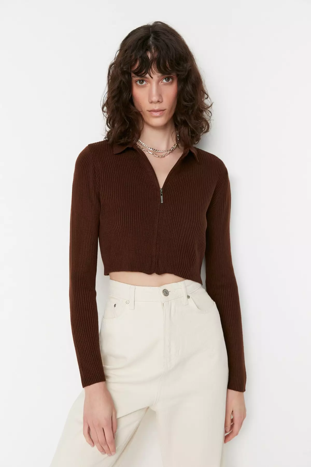 Zip Crop Sweater