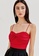Love, Bonito red Ashlynn Pleated Knot Front Camisole D8826AA7ADE147GS_1