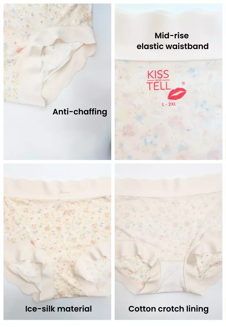 6 Pack Emery Ice Silk with Mid Rise Panties