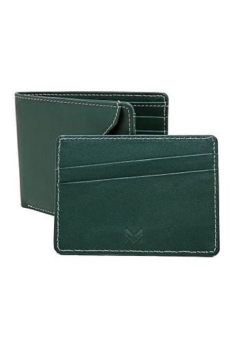 MIAJEES LEATHER green Vulcan Bifold Wallet with Cardholder 498E4ACB5B7AA9GS_1