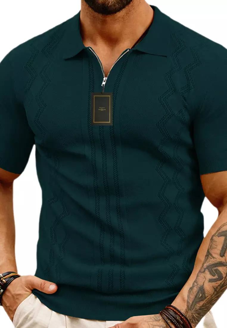 Contrast Stripe Short Sleeve Polo Shirt SY0045