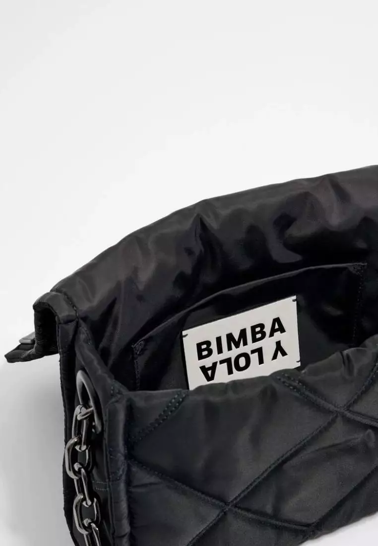 Bimba Y Lola M Black Flap Bag