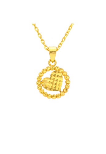 Arthesdam Jewellery gold Arthesdam Jewellery 916 Gold Faceted Heart With Frame Pendant A7A66AC33FC04FGS_1