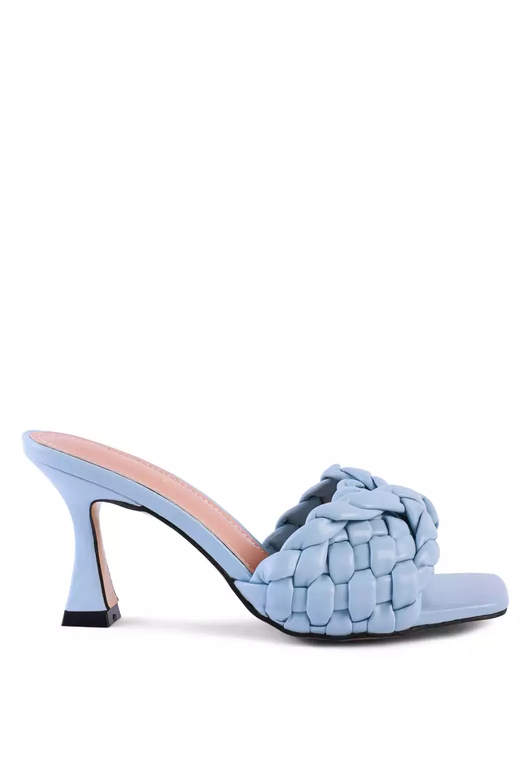 Sky blue heeled sandals top