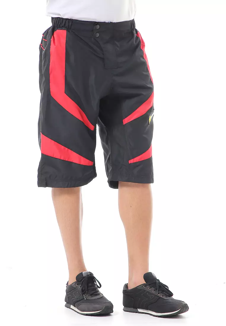 Grissham Celana Pendek Pria Waterproof Short Pants Kasual Comportable Material Parasut ORIGINAL - Black