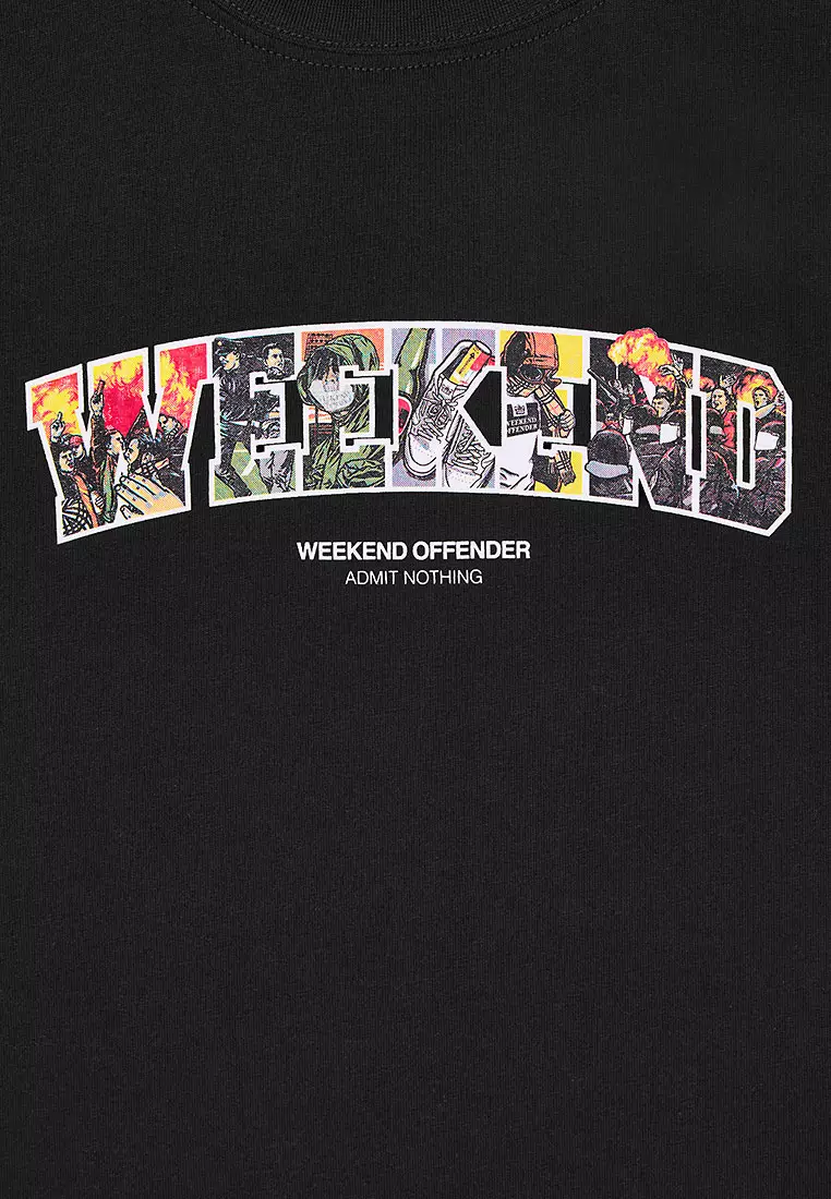 MENS BLACK SATURDAY GRAPHIC TEE