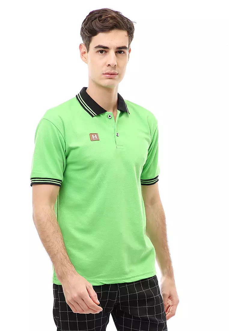 Jack Atasan Formal Kaos Polo Polos Pria Short Sleeve Material Cotton ORIGINAL - Green