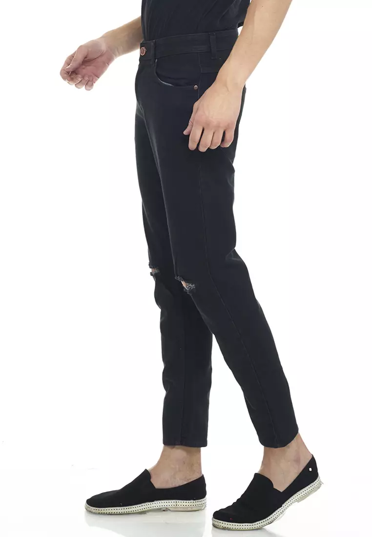 Ripped Jeans Slim Fit Heritage Black 133240