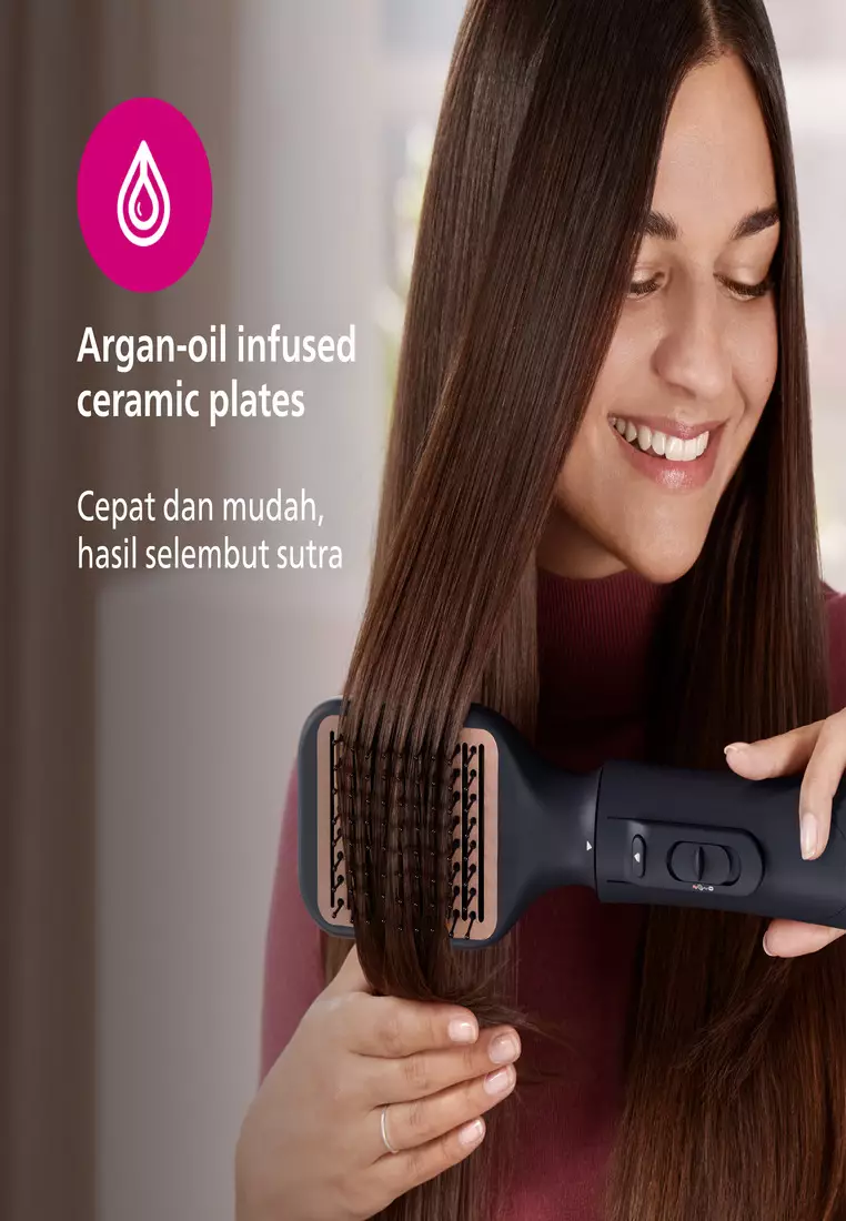 Philips  | Airstyler  | Catokan Curly | Rambut Ekstra Shiny Seperti dari Salon | 5 Aksesoris | BHA530/00