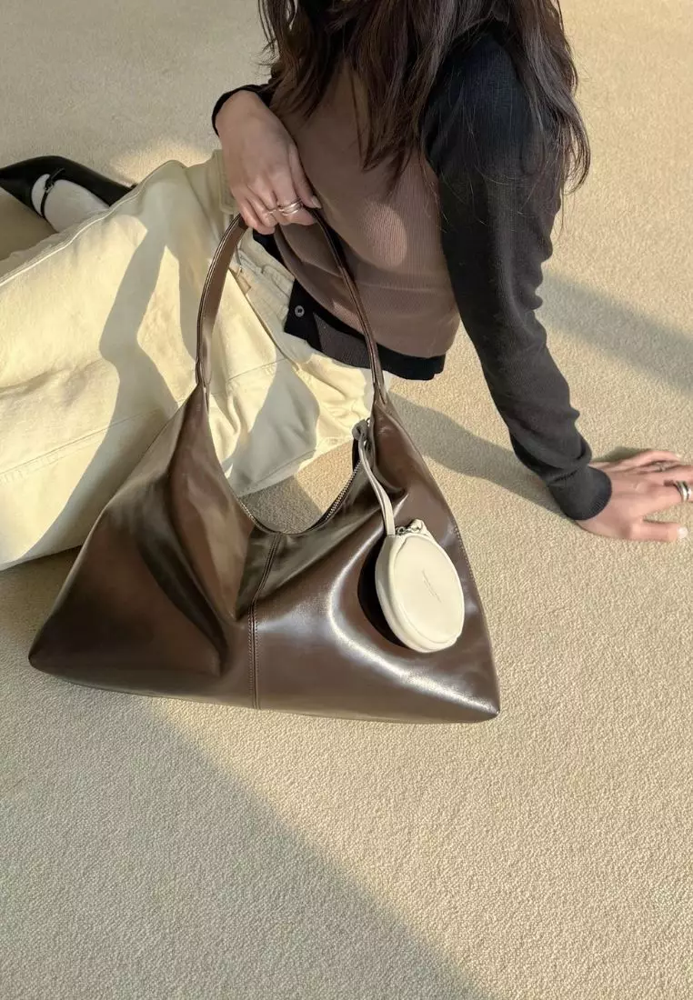 Monet Bag L Pull-Up Dark Brown