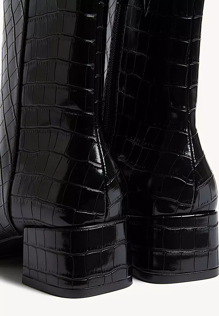 Block Heel Ankle Boots