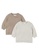 H&M beige 2-Pack Cotton Sweatshirts DD532KAD5AD636GS_1