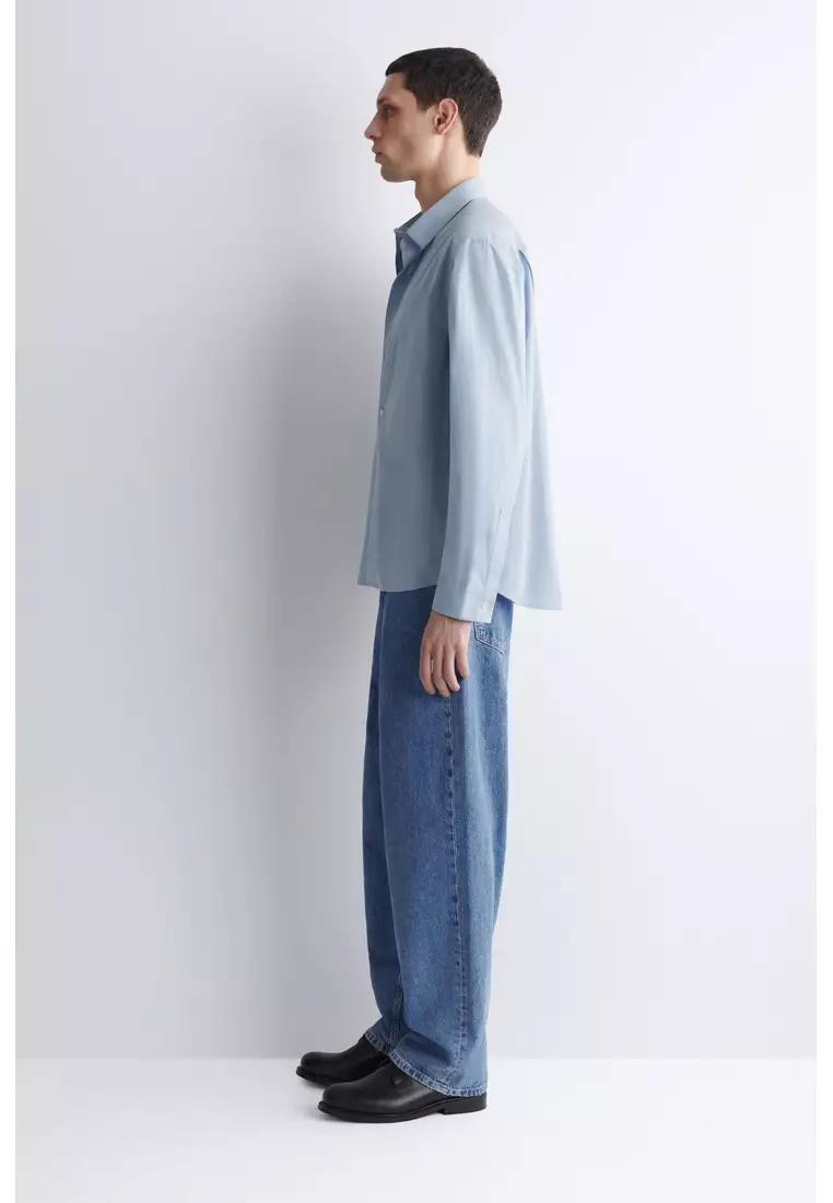 RELAXED PIMA COTTON-POPLIN SHIRT
