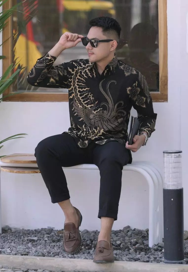 kemeja batik pria lengan panjang KALABANG BCKL