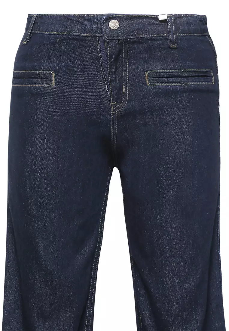 Pito Dito Girl Liquorice Celana Kulot Denim Anak Navy - Size 4