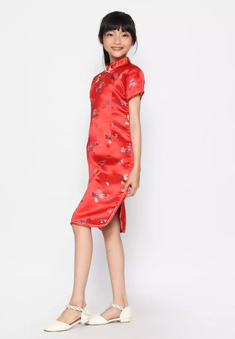 Dress Anak Perempuan Cheongsam Go Red - NICE