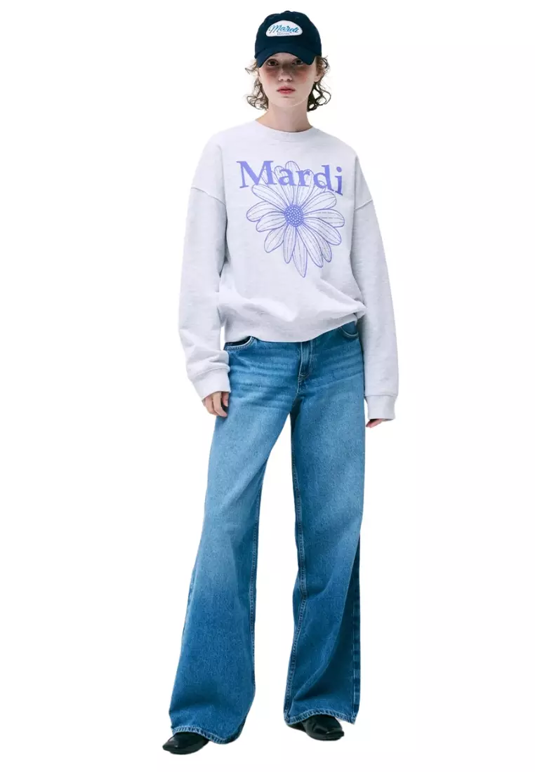 Sweatshirt Flowermardi - Heather Purple